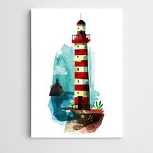 Dekolata Deniz Feneri Modern Sanat 100x140 cm Kanvas Tablo