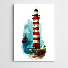 Dekolata Deniz Feneri Modern Sanat 35x50 cm Kanvas Tablo
