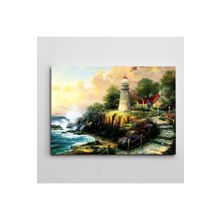 Dekolata Deniz Feneri ve Okyanus 70x100 cm Kanvas Tablo