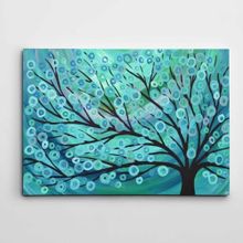 Dekolata DK001482 Mavi Ağaç Modern Sanat 60x85 cm Kanvas Tablo