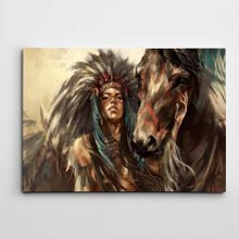 Dekolata DK001499 Kızılderili Modern Sanat 50X70 cm Kanvas Tablo