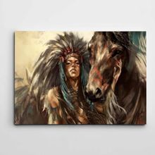 Dekolata DK001499 Kızılderili Modern Sanat 60X85 cm Kanvas Tablo