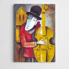 Dekolata DK001501 Kontrbas Modern Sanat 120X170 cm Kanvas Tablo