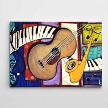 Dekolata DK001508 Müzik Modern Sanat 50x70 cm Kanvas Tablo