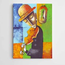 Dekolata DK001510 Müzisyen Keman Modern Sanat 120x170 cm Kanvas Tablo