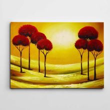 Dekolata DK001519 Kızıl Ağaçlar Modern Sanat 60x85 cm Kanvas Tablo