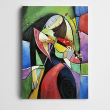 Dekolata DK002231 Keman Çalan Kadın Dekoratif 100X140 cm Kanvas Tablo