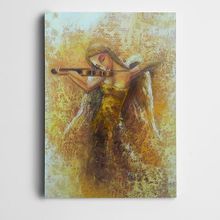 Dekolata DK002232 Keman Çalan Kadın Dekoratif 85x120 cm Kanvas Tablo