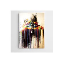 Dekolata Düşünceler ve Renkli Eller Modern 85x120 cm Kanvas Tablo