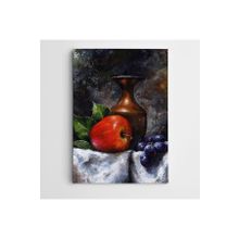 Dekolata Elma Üzüm Vazo 85x120 cm Kanvas Tablo