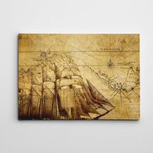 Dekolata Eski Harita 40x60 cm Kanvas Tablo
