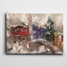 Dekolata Evler 100x140 cm Kanvas Tablo