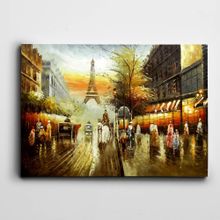 Dekolata Eyfel ve Sokak Sanat 35x50 cm Kanvas Tablo