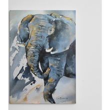 Dekolata Fil Suluboya 40x60 cm Kanvas Tablo