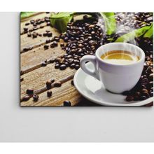 Dekolata Fincan ve Kahveler 50x70 cm Kanvas Tablo
