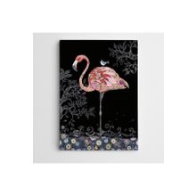 Dekolata Flamingo ve Serçe Modern Sanat 35x50 cm Kanvas Tablo