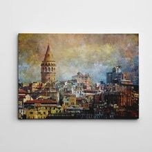 Dekolata Galata Kulesi 25x35 cm Kanvas Tablo