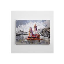 Dekolata Galata Ve Kız Kulesi 50x70 cm Kanvas Tablo