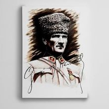 Dekolata Gazi Mustafa Kemal Atatürk 25x35 cm Kanvas Tablo