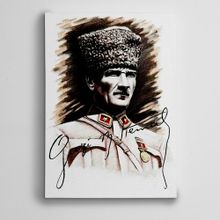 Dekolata Gazi Mustafa Kemal Atatürk 70x100 cm Kanvas Tablo
