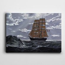 Dekolata Gemi Ve Deniz 100x140 cm Kanvas Tablo