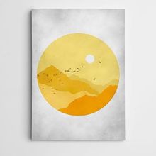 Dekolata Güneş Kuşlar 30x40 cm Kanvas Tablo