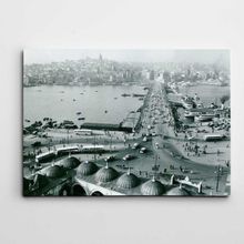 Dekolata İstanbul Haliç Siyah Beyaz 140x200 cm Kanvas Tablo