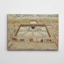 Dekolata Kabe Minyatür Çizimi 30x40 cm Kanvas Tablo