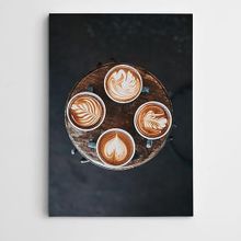 Dekolata Kahve Bardakları 60x85 cm Kanvas Tablo
