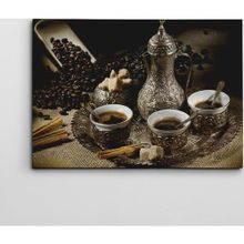 Dekolata Kahve Ve Çay 70x100 cm Kanvas Tablo