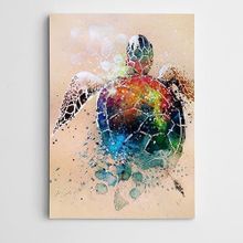 Dekolata Kaplumbağa Renkler Modern Sanat 100x140 cm Kanvas Tablo