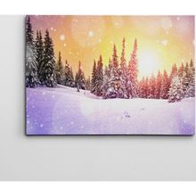 Dekolata Kar Yağışı ve Güneş 40x60 cm Kanvas Tablo