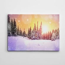 Dekolata Kar Yağışı ve Güneş 70x100 cm Kanvas Tablo