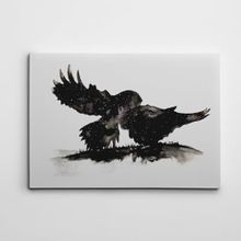 Dekolata Kara Baykuşlar 40x60 cm Kanvas Tablo