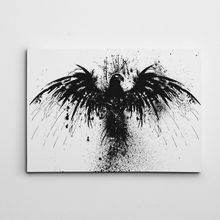 Dekolata Kartal Siyah Beyaz 100x140 cm Kanvas Tablo