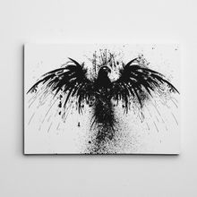 Dekolata Kartal Siyah Beyaz 35x50 cm Kanvas Tablo
