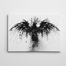 Dekolata Kartal Siyah Beyaz 85x120 cm Kanvas Tablo