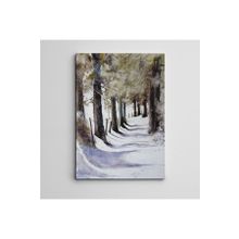 Dekolata Kış Ağaç ve Yol Mini 100x140 cm Kanvas Tablo