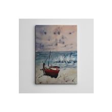 Dekolata Kıyıda Tekne Mini 30x40 cm Kanvas Tablo