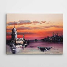 Dekolata Kız Kulesi Manzara 40x60 cm Kanvas Tablo