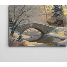 Dekolata Köprü ve At Arabası 40x60 cm Kanvas Tablo