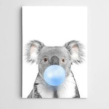 Dekolata Mavi Sakızlı Koala 70x100 cm Kanvas Tablo