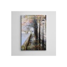 Dekolata Nehir Yol ve Yağmur Mini 50x70 cm Kanvas Tablo