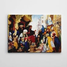Dekolata Osmanlı Müzisyenler 20x30 cm Kanvas Tablo