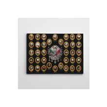 Dekolata Osmanlı Padişahları ve Tuğra 85x120 cm Kanvas Tablo