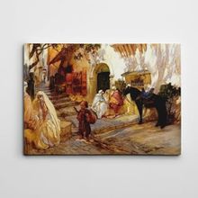 Dekolata Osmanlı Sokaklarında Bir Çocuk 25x35 cm Kanvas Tablo