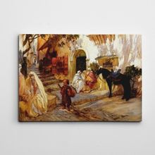 Dekolata Osmanlı Sokaklarında Bir Çocuk 35x50 cm Kanvas Tablo