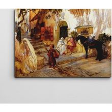 Dekolata Osmanlı Sokaklarında Bir Çocuk 40x60 cm Kanvas Tablo