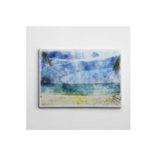Dekolata Palmiyeler ve Deniz 140x200 cm Kanvas Tablo