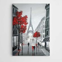 Dekolata Paris Sokakları Modern Sanat 60x85 cm Kanvas Tablo